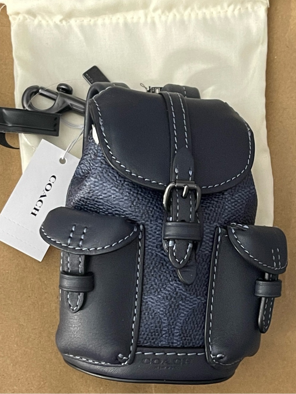 Coach mini backpack bag charm new